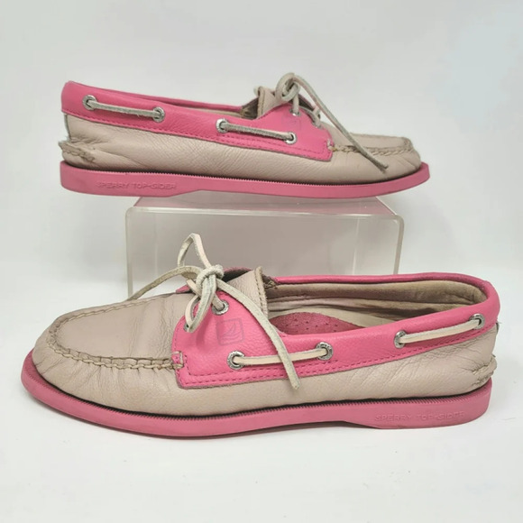 Pink and Tan Sperry Top-Sider Size 7.5 - Picture 1 of 8